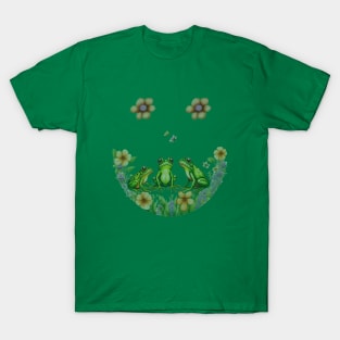 Funny Frog Smiley Face T-Shirt